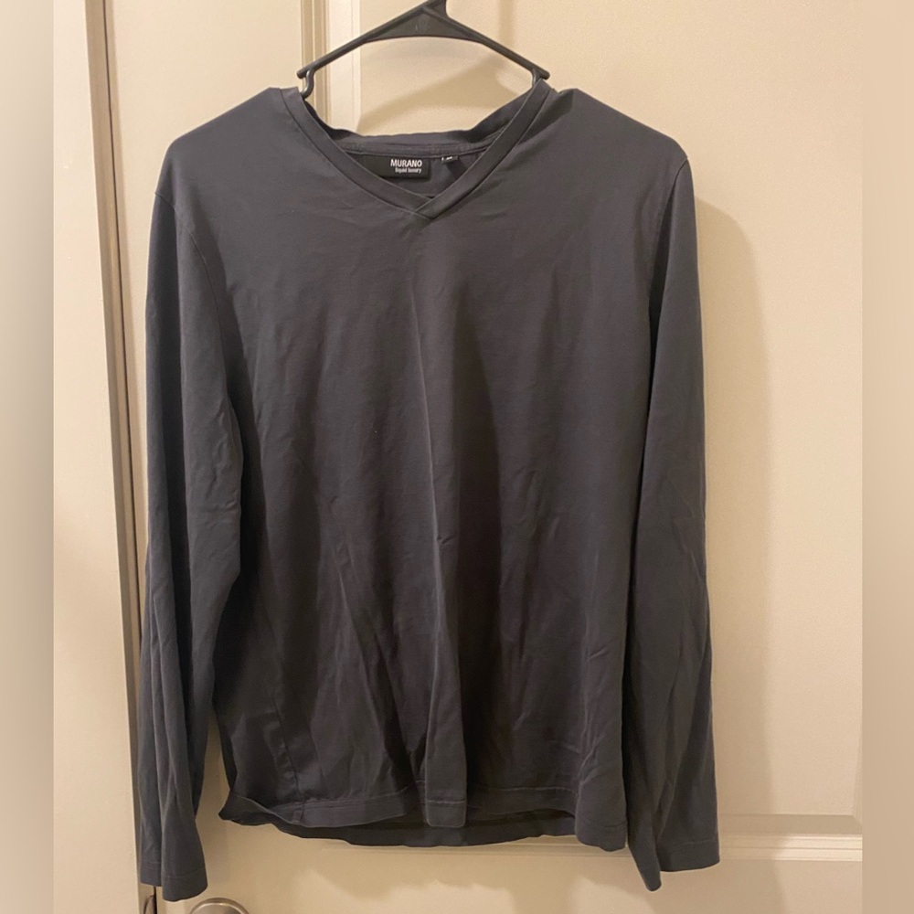 Murano Mens Black V neck